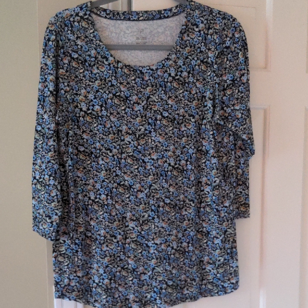 Floral Blue Women's Top